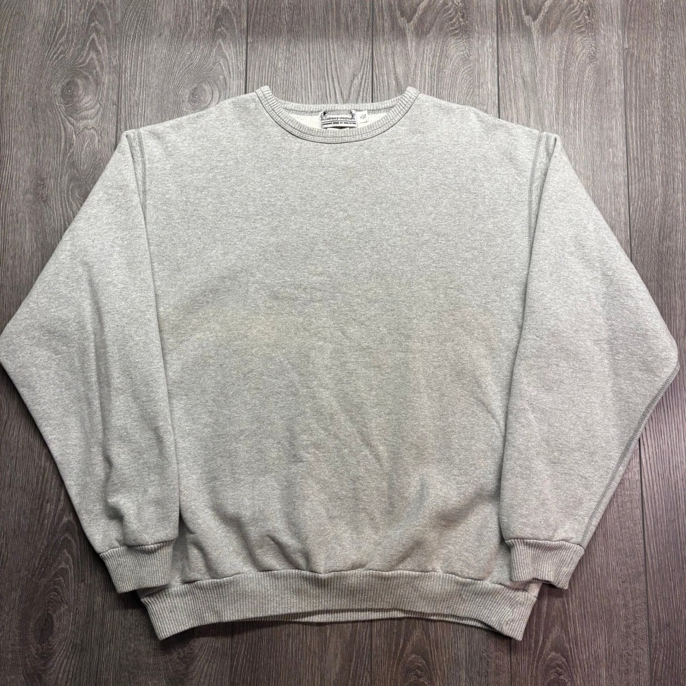 Vintage Blank Mens XL Gray Crewneck Sweatshirt Canada Thick Heavy Distressed